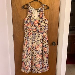 Beautiful George dress. Lightweight and flowy. Cute gathering at the waist band.